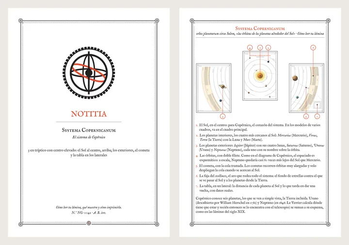 La Notitia, la tarjeta que explica cómo leer la lámina