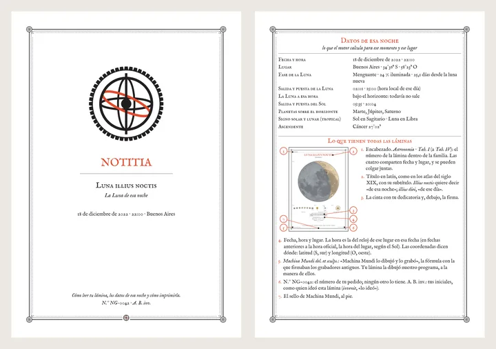 La Notitia, la tarjeta que explica cómo leer la lámina